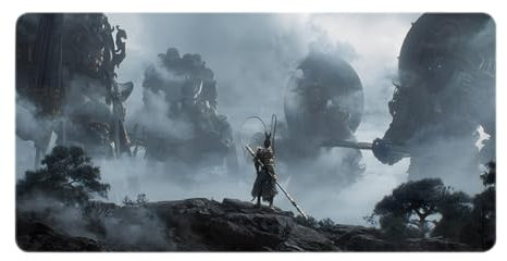 JUCHRZEY Black Myth Wukong Mauspad, Tastaturunterlage, große Schreibtischunterlage for Tastatur und Maus, rutschfest, for Computer, Laptop, Gamer, Pad, PC, Computerspielzubehör