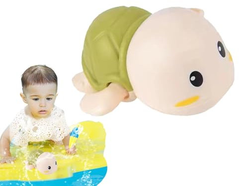 Kixolazr Tortues à remonter pour Le Bain,Tortue nageuse à remonter, Jouets de Jeu de Piscine de Salle de Bain, Temps de Bain d'eau Amusant, Jouet d'eau d'animal de Bain Flottant, Jouets de Douche de
