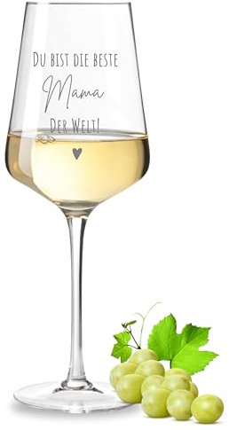 VILLA ROSA LOTTA - Leonardo Puccini Weinglas mit Gravur Beste Mama der Welt Geschenk zum Geburtstag, Muttertag oder Weihnachten