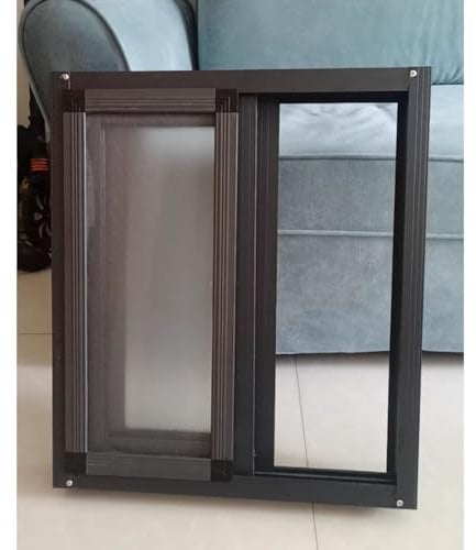 JLXJYS Ventilation Replacement Slider Windows for Household, 31 27 23 19 15 Inch H Horizontal Sliding Window with Screen & Latch Lock for Sheds Chicken Coops Garages(WxH 25x20in/63x50cm)