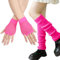 CWENDANER Elastische Neon Beinstulpen und Netzhandschuhe, Leg Warmers, 80er 90er Jahre Kostüm Zubehör, Cosplay Kostüm Zubehör Disco Party Karneval Zubehör