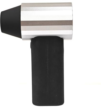 MQODLFP X20 Turbo-Lüfter, 40 mm, 110.000 U/min, 30 W, Zwei-Wege-Schnellladung, gewaltsamer Ventilator, Laubbläser, Autowaschventilator, Schwarz + Silber