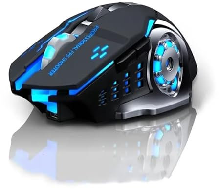 Souris sans Fil Ergonomique, Bluetooth silencieuse avec rétroéclairage pour PC Gamer, Ordinateur ou PC de Bureau