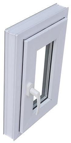 lucernario per Tetto Piccole Finestre per Garage a Vetro Singolo Bianche, Sostituzione di Finestre Singole Aperte In Alluminio per Ventilazione, Finestre di Ventilazione per Bagni(40x50cm(15.6x19.5inc