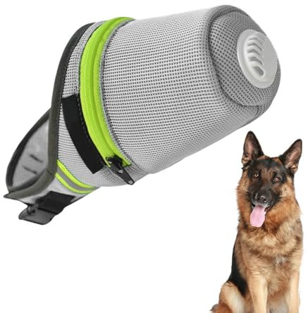Muzdu Luftfilter für Hunde, Muzzdes Atemschutzmasken für Hunde – Maulkorb für Haustiere aus Polyester, Design mit Schnelllöse-Stiften, Schutzwerkzeug für Tiere