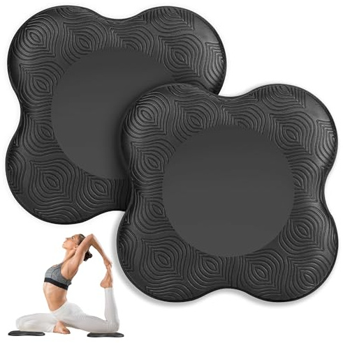 Yoga-Kniekissen Set 2 Stück, Rutschfeste Yoga-Knie-Padmatte 20x20cm | Pilates & Fitness – Geeignet für Knie, Handgelenke & Knöchel