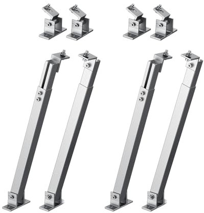 Zendure Kit de Support de Montage de Panneau Solaire, Installation de Panneau Solaire de Toit plat Réglable Indépendamment 15-45°, Support de Panneau Solaire Réglable pour Toiture de Tuiles Verticales