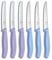 Victorinox Swiss Classic, Frühstücksmesser & Steakmesser Set, 6teilig, Scharfe Klinge, Wellenschliff, 11cm, Rostfreier Stahl, Farbig
