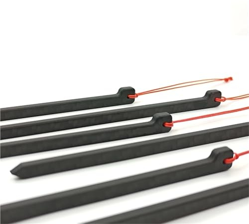 ZGCrumphant [HODR] Carbon Peg Zelt Heringe Heringe Carbon Fiber 12cm 3,7g Ultraleicht Rucksackreisen Zelt Nägel Outdoor Camping Ausrüstung Wandern(6pcs)