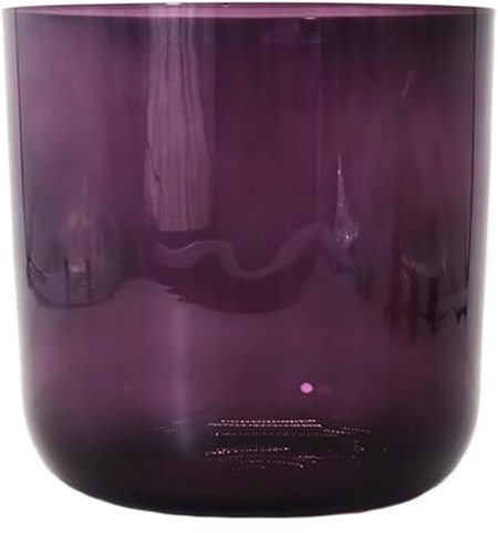 Cuencos tibetanos de cuarzo, Cuenco tibetano de cristal Alchemist morado 6 pulgadas, 432 Hz(B Note)
