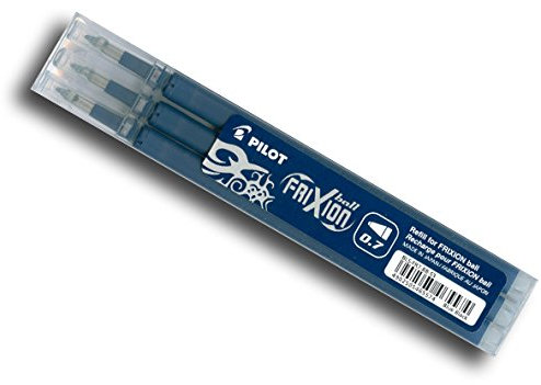 Pilot Frixion Tintenroller-Ersatzminen radierbar 3 Stück (3er Set, blauschwarz)