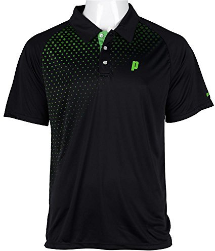 Prince Graphic M Polo Tennis, Herren S schwarz/grün