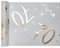 Tischläufer Weiß-Gold 70 Jahre 30 cm x 5 m Dekostoff Banner Tischdecke Tischband