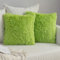 MIULEE 2er Set Kissenbezüge Künstlich Pelz Sofakissen Dekorative Dekokissen Kuschelkissen Plüschkissen Kuschelig Couchkissen Superweich Kissen Flauschig Kissenbezug für Sofa 45x45 cm Grün