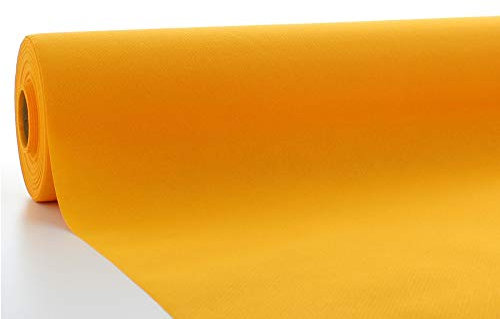 Mank Tischdeckenrollen Uni | Rollenware 120 cm x 25m aus Airlaid stoffähnlich Tischdecke für Gastronomie | (Curry, 120 cm x 25 m)