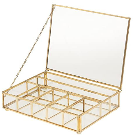 LOVIVER Mini Glas Terrarium Box Blumentopf Sukkulente Pflanzen Pflanzgefäß Dekor, 20 x 15 x 5 cm