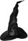 W WIDMANN MILANO Party Fashion - Cappello da strega, extra large, modellabile, in raso, a punta, accessorio, copricapo, festa in maschera, carnevale