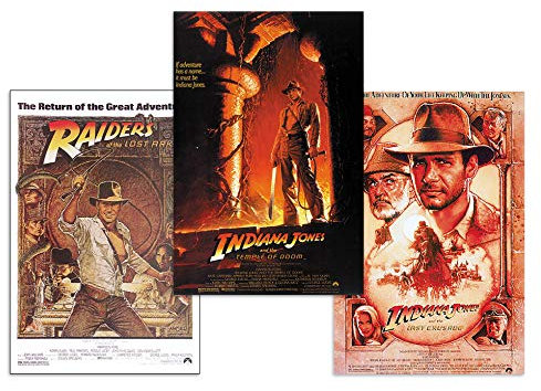 Close Up Indiana Jones Poster 3-er Set Filmplakate (68,5cm x 101,5cm) + Ü-Poster