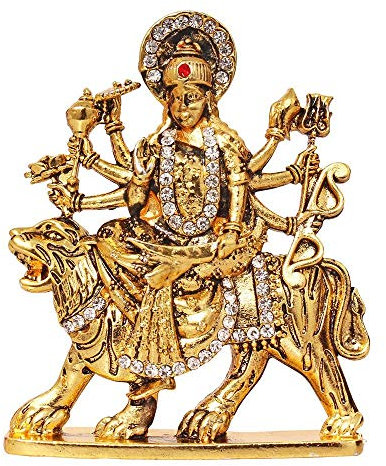 Indian Hawker Dekorative Hindu-Göttin Durga Devi Statue mit Nieten