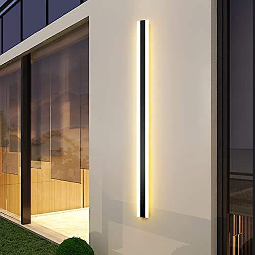 HMAKGG LED Wandleuchte Außen Wandlampe Wasserdicht IP65 Innen Leuchten LED Aussen Wandleuchte Aluminium für Front Balkon Flur Treppenhaus, Anthrazit Warmweiss 3000K,19w/60cm
