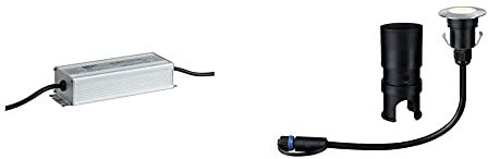 Paulmann 988.50 Outdoor IP44 230/24V DC 150W Trafo Transformator Aussenleuchten & 939.51 Outdoor Plug & Shine Floor Mini IP65 3000K 2,5W 24V LED Bodeneinbauleuchte Aussenbeleuchtung Bodenstrahler