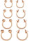Funseedrr Hufeisen Nasenpiercing Lippenpiercing Septum Ring Set Edelstahl 1,2mm Nase Lippe Ohrring Piercing Schmuck(6-12mm Durchmesser)