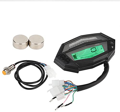 Tacho, Motorrad Digitaler Drehzahlmesser, Tacho Ganganzeige Schwarz Fit Für Kawasaki Z1000