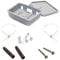 BT66b Grey external use enclosure for BT Openreach Telephone cable above ground weatherproof connection junction box + 6 waterproof gel filled wire joining crimps + lead clamps + mounting screws