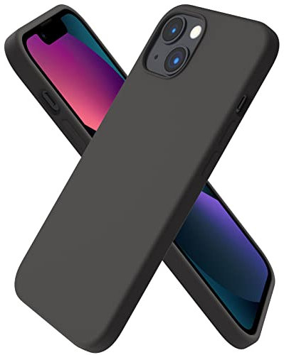 ORNARTO kompatibel mit iPhone 13 6,1 Silikon Case, Hülle Ultra Dünne Voller Schutz Flüssig Silikon Handyhülle Schutz für iPhone 13(2021) 6,1 Zoll Space Grau