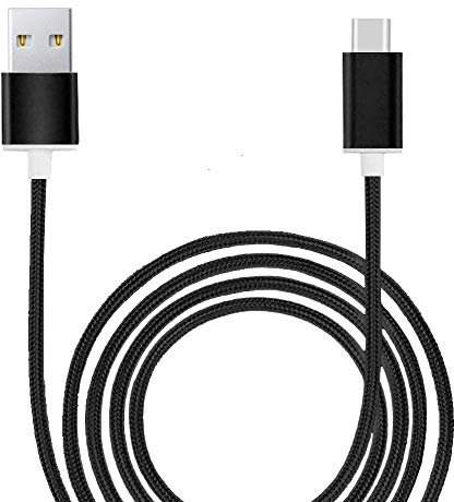 Câble Renforcé Type C Compatible avec Samsung Galaxy A13 5G Câble USB-TypeC Tressé Nylon 1 Mètre Câble Charge/Synchro Rapide-Transfert de données - NOIR