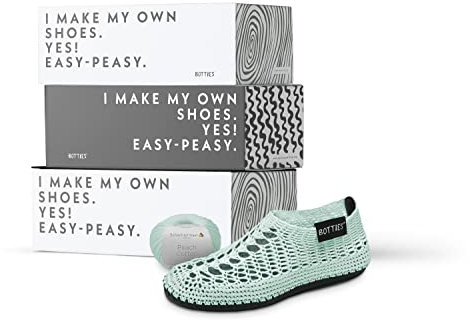 Botties x Schachenmayr Sommer Kits, Farbe: peppermint, Größe 36-37, Häkelkit Do-It-Yourself Schuhe, SKH01_007_00165