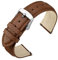 ANNEFIT Uhrenarmband 22mm Leder mit Edelstahl Silberne Schnalle, Schnellverschluss Armband mit Weich Gepolstert für Herren Damen (Braun)