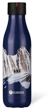 LES ARTISTES Paris A-4303 Bottle'Up, Thermos 500 ml, Gourde isotherme sans BPA, Réutilisable, Garde au chaud 12h et au froid 24h, Acier Inoxydable, Design Expedition