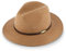 fiebig Casual Traveller Wollfilzhut | Crushable & Waterproof Rollhut mit geflochtener Lederbandgarnitur (62-XXL, Beige)