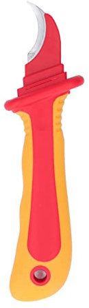 Cuchillo de Aislamiento, Cuchillo Aislado de Herramientas de Electricista de Alto Voltaje de 1000 V, Cuchillo de Cable Tipo Hoz