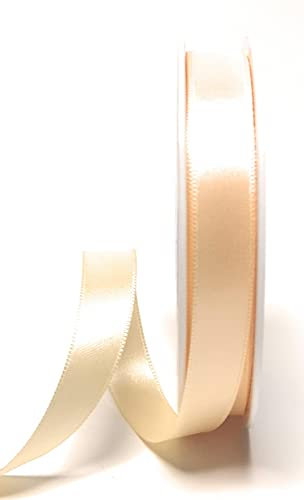 s.dekoda Satinband 25m x 15mm Creme - Champagner Schleifenband Dekoband Satin