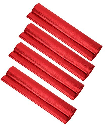 Kuuleyn 4-teiliger RC-Staubschutz, Stoßdämpfer-Staubschutz, Dämpfer-Stoßdämpferhülsen, Stoff-Stoßdämpfer, Staubdichter Staubschutz, Schutzzubehör Für 1/10 RC-Auto(Rot)