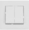 Lumina - Interrupteur double monobloc blanc polaire WL8020