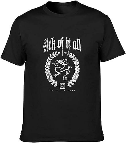 Men Cool Sick It All T Shirt Black Size XL