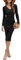 Blooming Jelly Womens Black Jumper Dress Long Sleeve Midi Dress V Neck Sweaters Bodycon Knitted Jumpers
