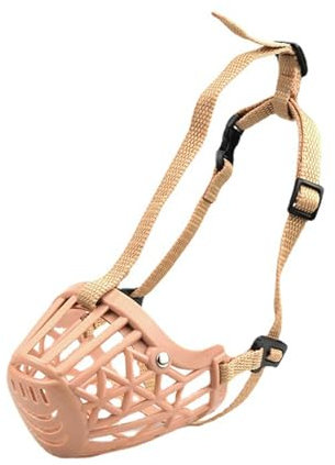 PETCUTE Maulkorb Hund,Korbmaulkorb füR Hunde,Verstellbar und Sicher Atmungsaktiv Maulkorb Für Kleine Mittlere Große Hunde mit Wattiertem Nasenstück,Beißschutz,Braun 3XL