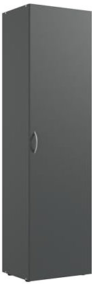 möbelando Mehrzweckschrank >MULTIRAUMKONZEP< in Graphit - 45x185x40cm (BxHxT)
