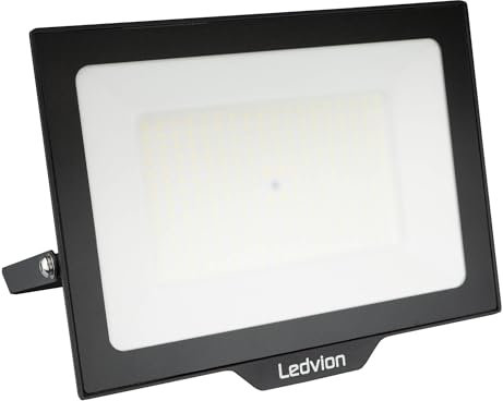 Ledvion LED Strahler, Inkl. 0.5M Kabel, 150 Watt Osram LED Strahler, 4000K Weitstrahl, 18000 Lumen Arbeitslicht, Außen Strahler IP65 wasserdicht, Strahler mit Schnellkupplung