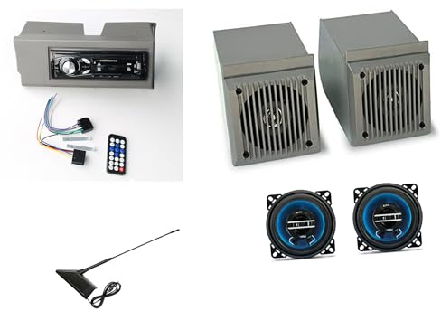 KIT AUDIO AUTORADIO STEREO SUONO ALTOPARLANTI CASSE PER PANDA 141 dal 1986 al 2003 PORTA CASSE ANTENNA