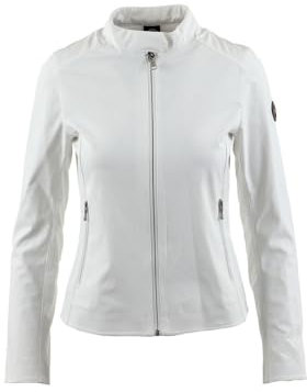 COLMAR Damen Bikerjacke aus Softshell, Weiß, Größe 34, weiß, 36