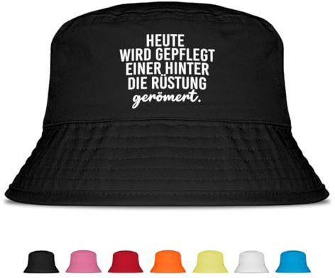 Prozente Momente Heute Wird gepflegt Einer hinter die Rüstung gerömert - Fischerhut | Anglerhut | Sonnenhut | Sommer | Party | Malle | lustige Sprüche | OneSize | Malle | Urlaub