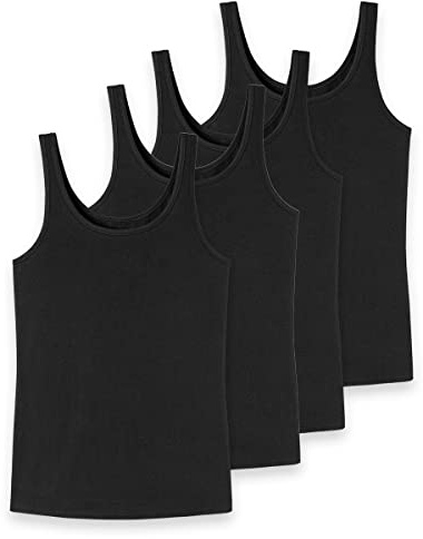 Uncover by Schiesser - 4er Pack - Damen - Unterhemden - Trägertop - Baumwolle