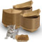 LLHQAMT Disposable Cat Food Bowls, 50pcs Thickened Paper Bowls for Wet & Dry Food, Kitten (24cm x 6.7cm)