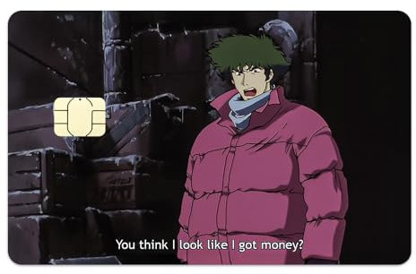 ACME LABS Anime Kreditkarten Skin Aufkleber Cowboy, EC Karten Aufkleber, Kreditkarten Sticker, Credit Card Skin Cover, Anime Credit Card Sticker Cover (Small Chip)