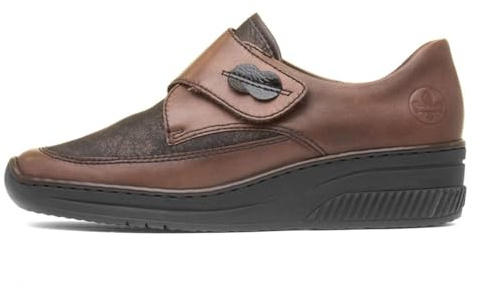 Rieker Damen Slipper Damen braun-kombiniert